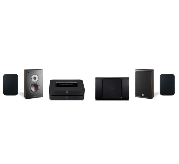 Bluesound POWERNODE + Oberon On-Wall 4.1 házimozi szett