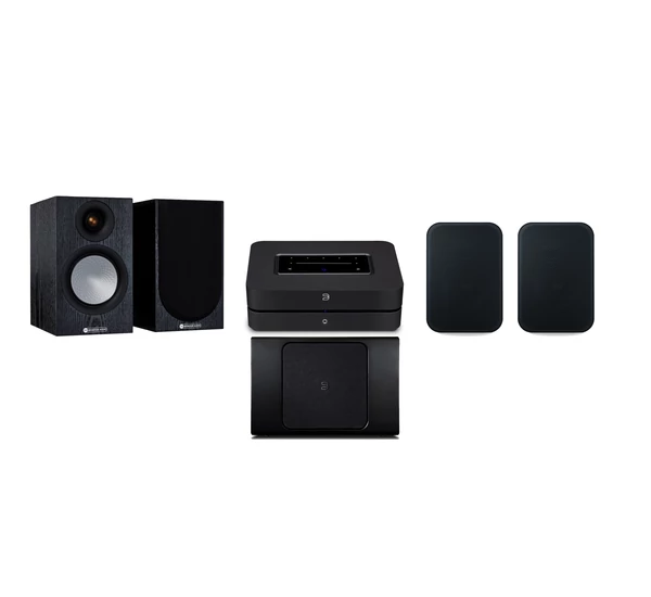 Bluesound POWERNODE + Silver 100 4.1 házimozi szett, fekete