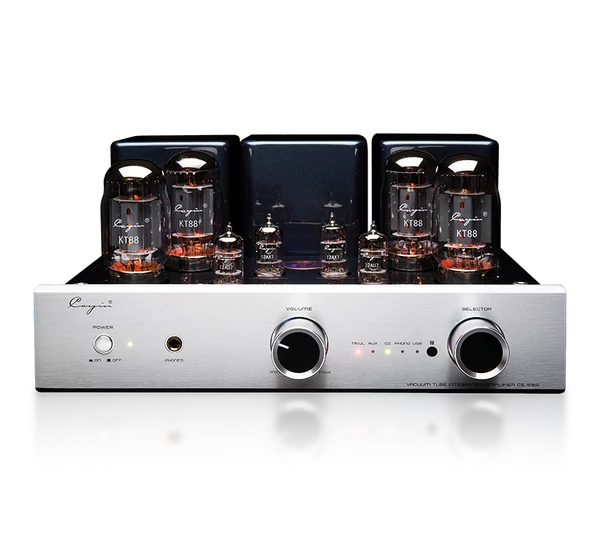 Cayin CS-55A KT88 csöves sztereó erősítő + DAC, ezüst