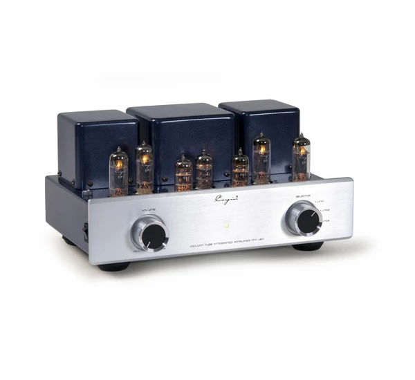 Cayin MT-12N 6P1 csöves sztereó erősítő, ezüst, aluminium előlap