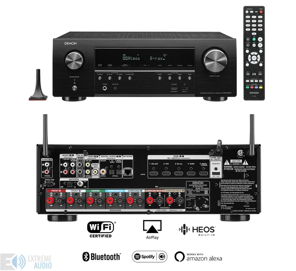 DENON AVR-S750H +  PolkAudio 5.0 (T50+T15+T30) Házimozi szett, fekete