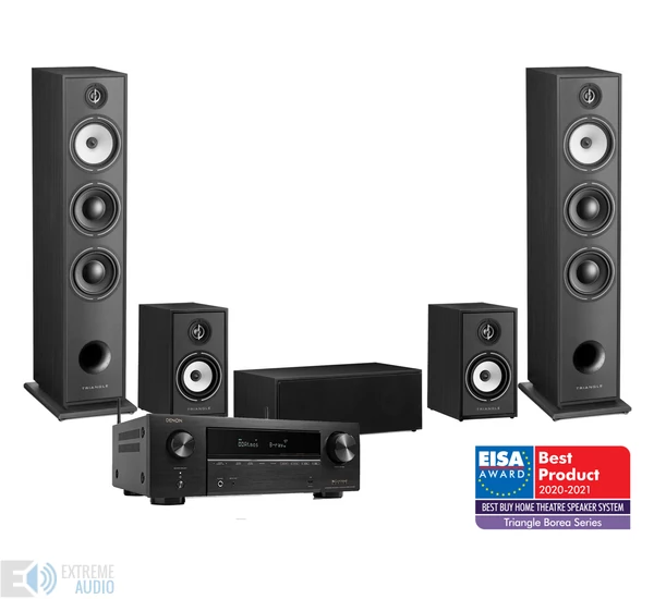 Denon AVR-X1700H + Triangle Borea BR08 5.0 hangsugárzó szett, fekete