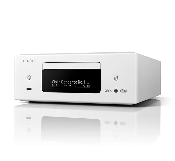 DENON RCD-N12 DAB sztereó CD/rádióerősítő, fehér