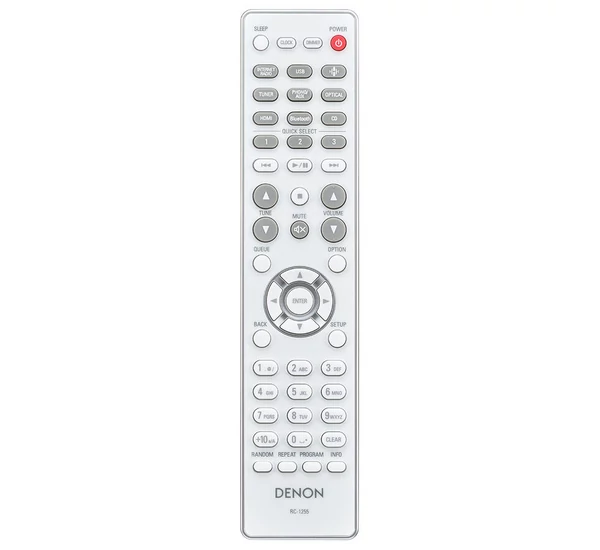 DENON RCD-N12 DAB sztereó CD/rádióerősítő, fehér