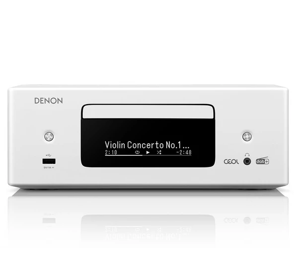 DENON RCD-N12 DAB sztereó CD/rádióerősítő, fehér