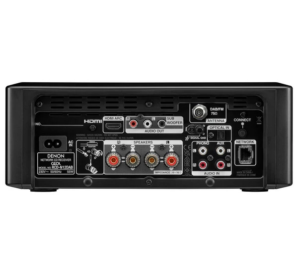 Denon RCD-N12 DAB sztereó CD/rádióerősítő, fekete