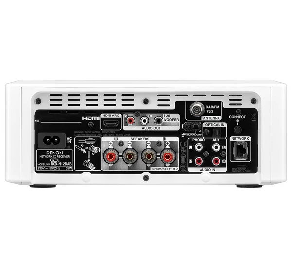 DENON RCD-N12 DAB sztereó CD/rádióerősítő, fehér