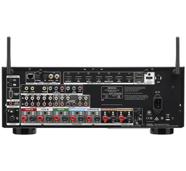 Denon AVR-X3300W 7.2-es házimozi erősítő ATMOS + DTS Neural:X, 4K támogatással