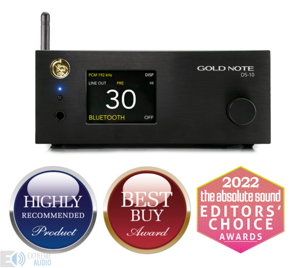 Gold Note DS-10 PLUS streaming DAC, fekete