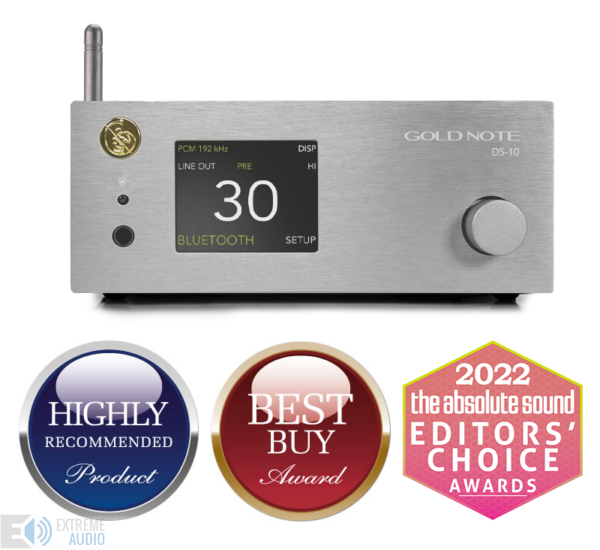Gold Note DS-10 PLUS streaming DAC, ezüst
