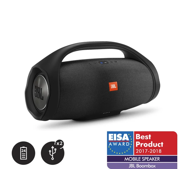 JBL BoomBox vízálló hordozható Bluetooth hangszóró, fekete