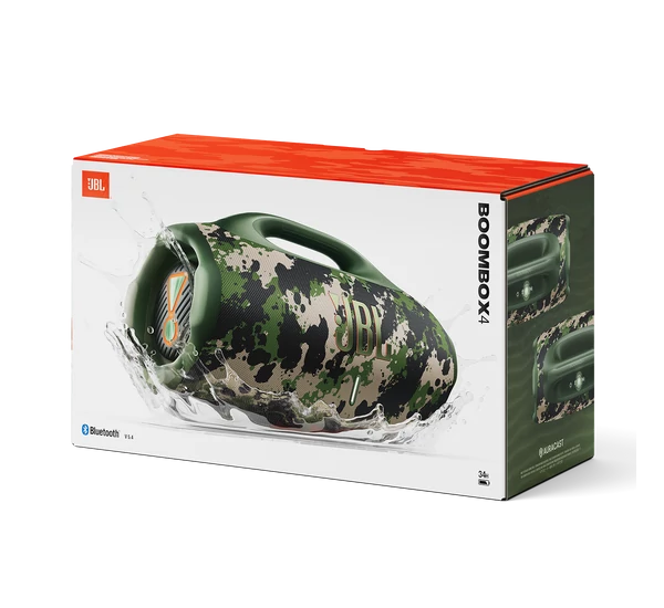 JBL BOOMBOX 4 vízálló hordozható Bluetooth-hangszóró, terepszínű
