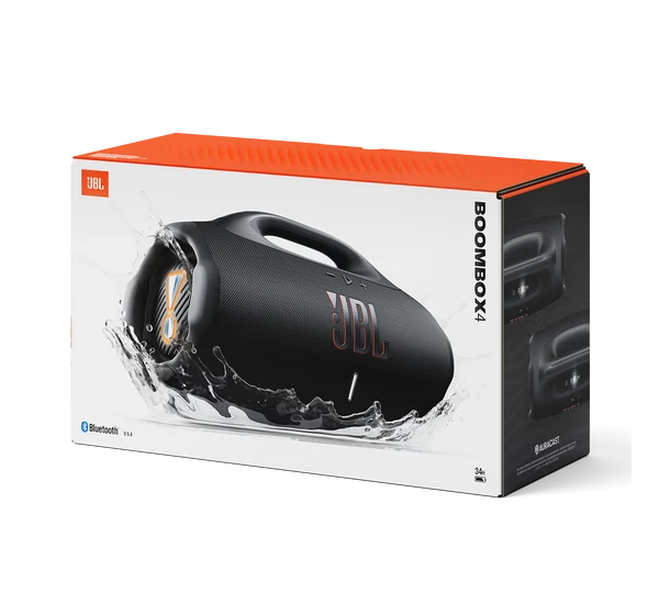 JBL Boombox 4 vízálló hordozható Bluetooth hangszóró, fekete