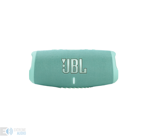 JBL Charge 5 vízálló hordozható Bluetooth hangszóró, türkiz (Bemutató darab)