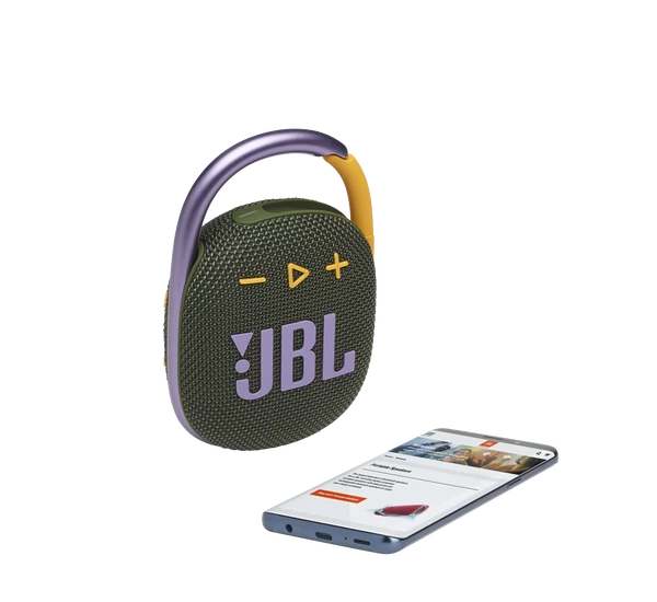 JBL Clip 4 hordozható Bluetooth hangszóró, zöld