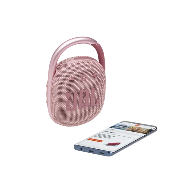 JBL Clip 4 hordozható Bluetooth hangszóró, pink