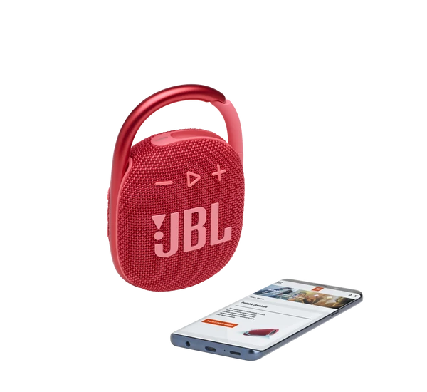 JBL Clip 4 hordozható Bluetooth hangszóró, piros