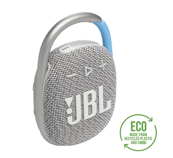 JBL Clip 4 ECO hordozható Bluetooth hangszóró, fehér