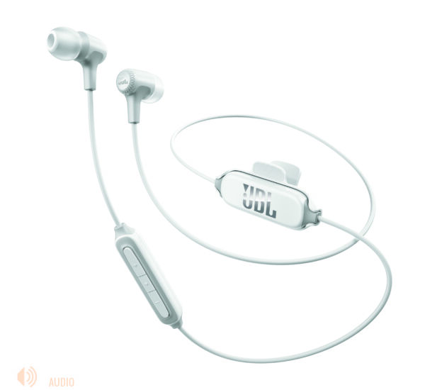 JBL E25 BT Bluetooth fülhallgató, fehér (Bemutató darab)