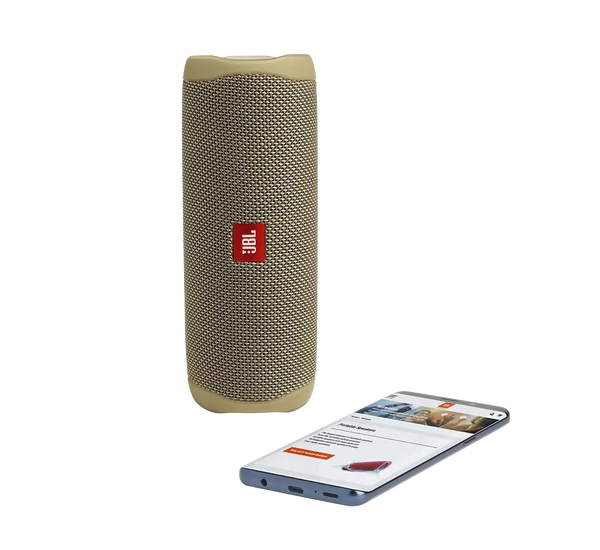 JBL Flip 5 vízálló bluetooth hangszóró (Sand), homokszín