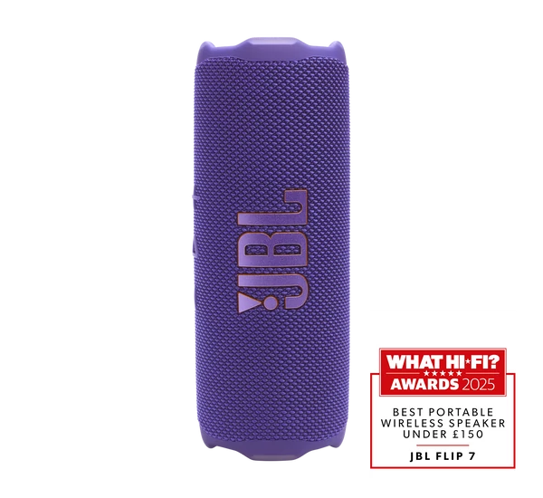 JBL FLIP 7 vízálló hordozható Bluetooth-hangszóró, lila