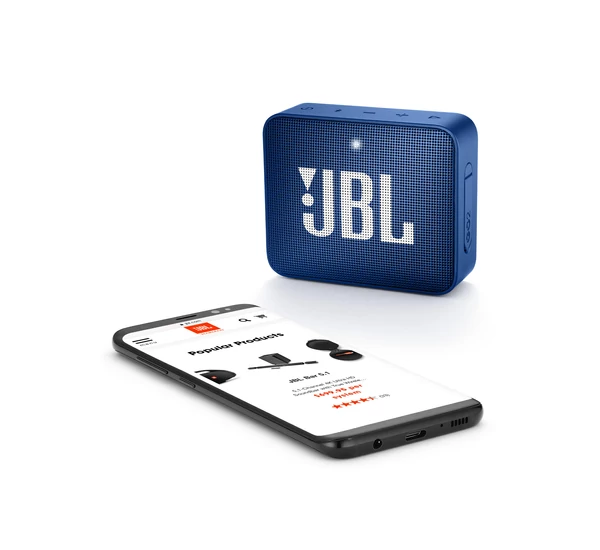 JBL GO 2  hordozható bluetooth hangszóró (Deep Blue), kék