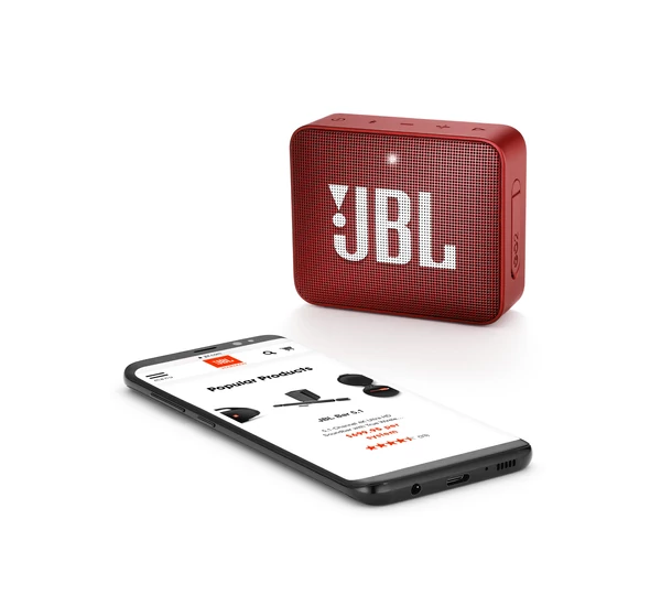 JBL GO 2  hordozható bluetooth hangszóró (Ruby Red), vörös
