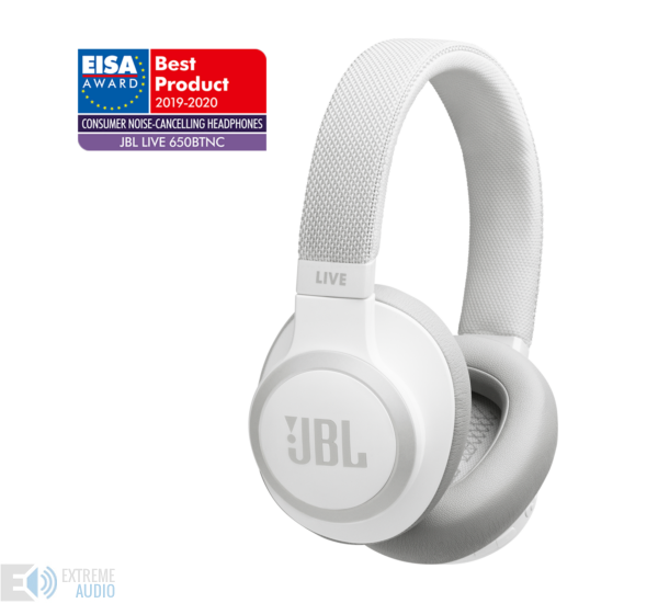 JBL Live 650BTNC zajszűrős Bluetooth fejhallgató, fehér