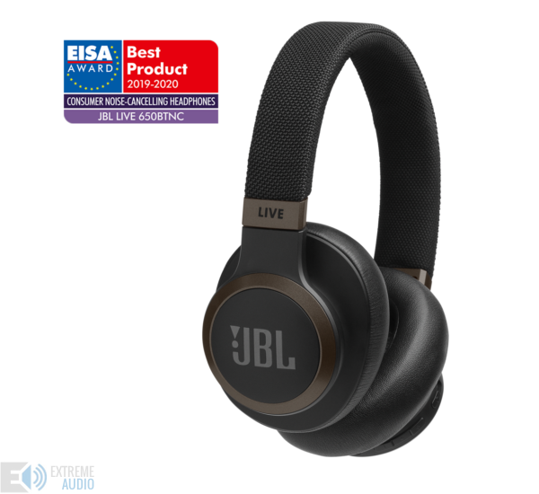 JBL Live 650BTNC zajszűrős Bluetooth fejhallgató, fekete