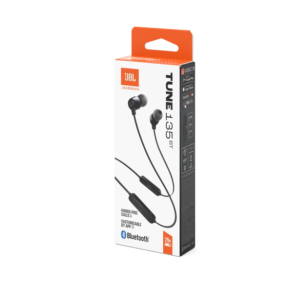 JBL TUNE 135BT Wireless fülhallgató, fekete