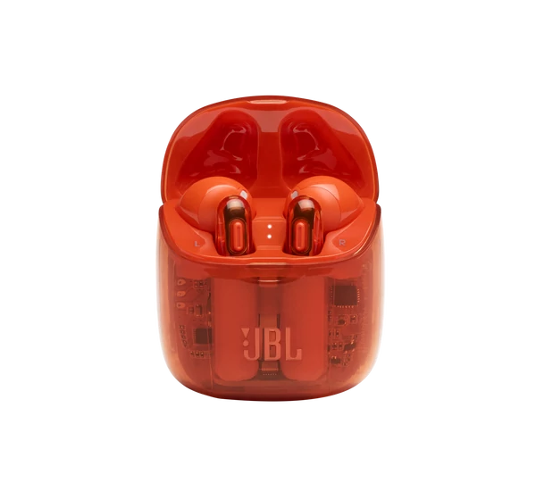 JBL TUNE 225TWS Ghost Edition fülhallgató, átlátszó-narancs