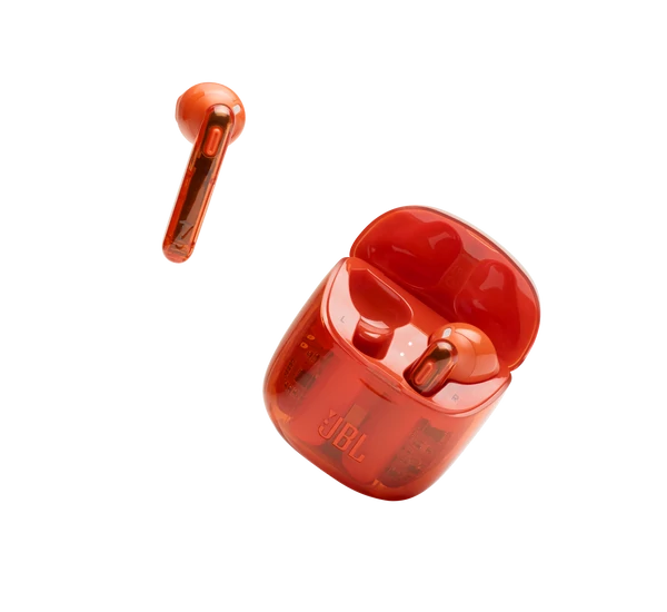 JBL TUNE 225TWS Ghost Edition fülhallgató, átlátszó-narancs