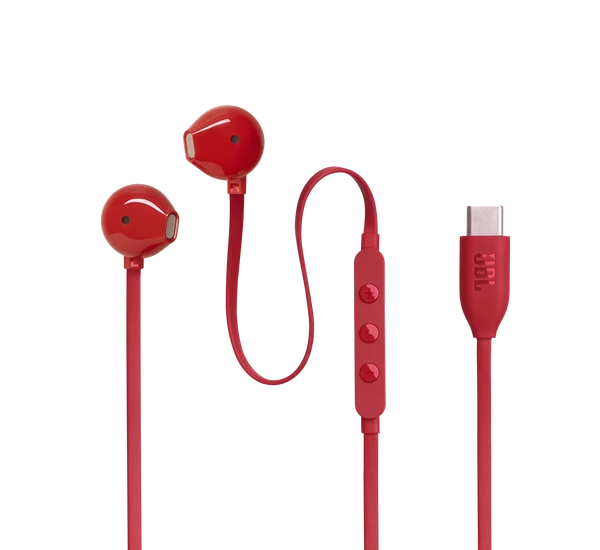 JBL TUNE 305C USB-C vezetékes fülhallgató, piros