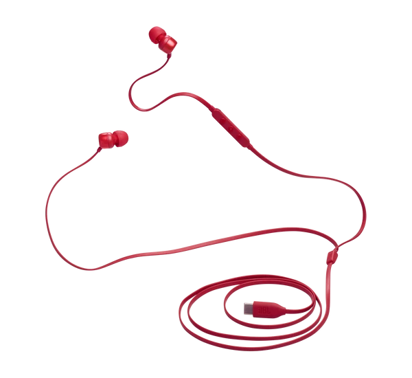 JBL TUNE 310C USB-C vezetékes fülhallgató, piros