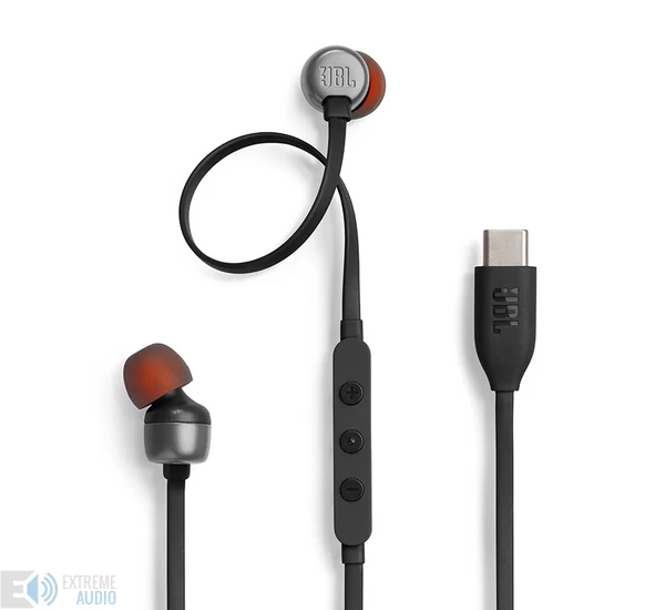 JBL TUNE 310C USB-C vezetékes fülhallgató, fekete