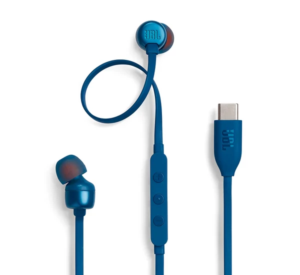 JBL TUNE 310C USB-C vezetékes fülhallgató, kék