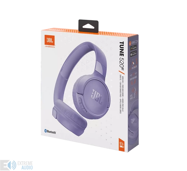 JBL Tune 520BT bluetooth-os fejhallgató, lila