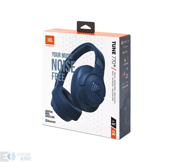 JBL Tune 770NC bluetooth-os, zajszűrős fejhallgató, kék