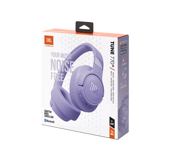 JBL TUNE 770NC Bluetooth-os, zajszűrős fejhallgató, lila