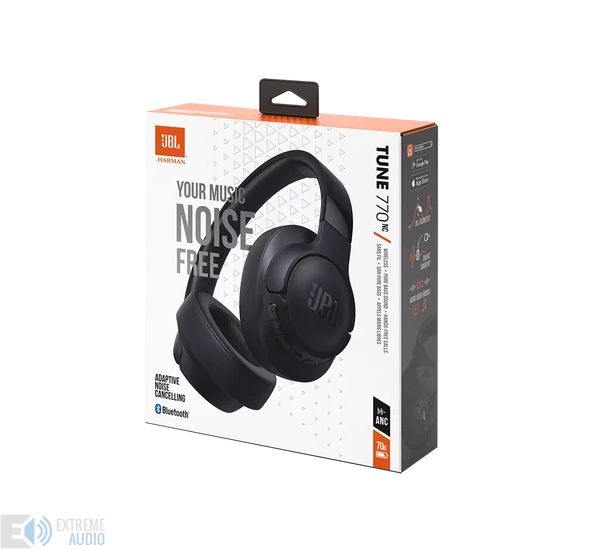 JBL Tune 770NC bluetooth-os, zajszűrős fejhallgató, fekete