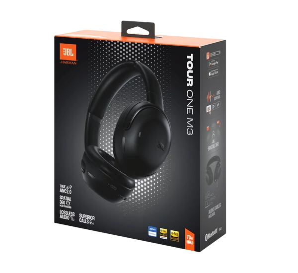 JBL Tour One M3 bluetooth-os, zajszűrős fejhallgató, fekete