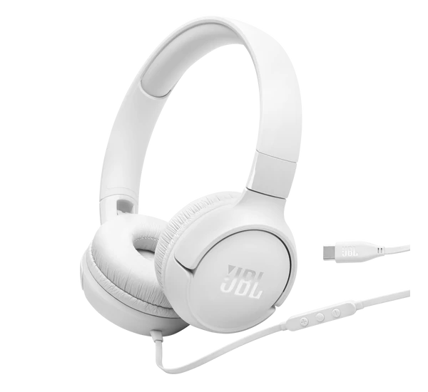JBL TUNE 520C USB-C fejhallgató, fehér