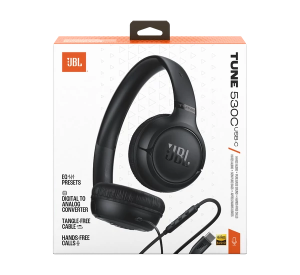 JBL TUNE 530C USB-C fejhallgató, fekete