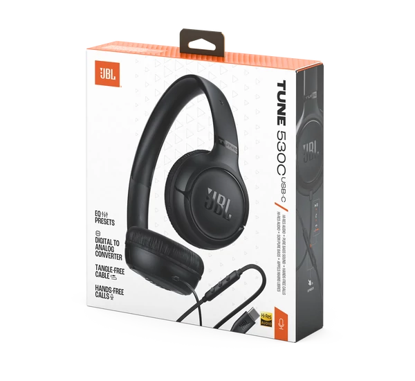 JBL TUNE 530C USB-C fejhallgató, fekete