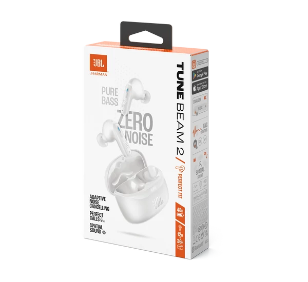 JBL Tune Beam 2 True Wireless fülhallgató, fehér