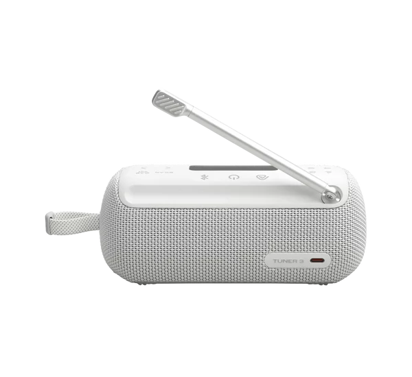 JBL Tuner 3 hordozható Bluetooth hangszóró rádióval, fehér