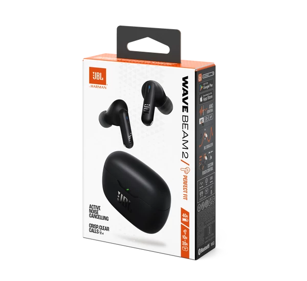 JBL Wave Beam 2 True Wireless fülhallgató, fekete