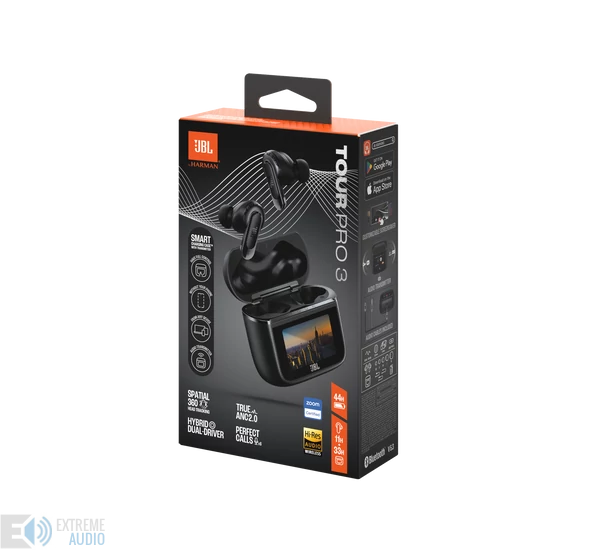 JBL Tour PRO 3 True Wireless fülhallgató, fekete