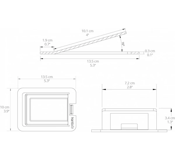 Kanto S2 hangfaltartó, fehér