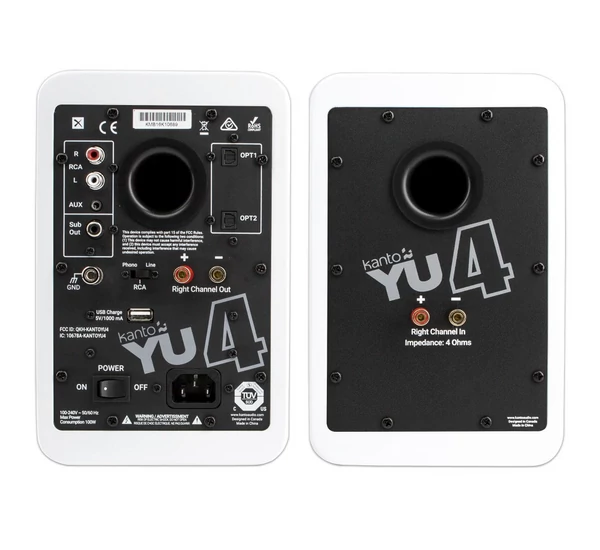 KANTO AUDIO YU4 Aktív Bluetooth hangfal, matt fehér